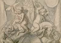 Two Putti Back-to-Back