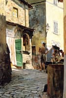 Piazzetta a Settignano. Il centro di Settignano