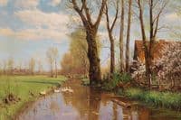 River Landscape in Spring