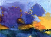 Sea with Light Violet Cloud