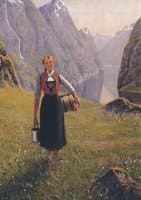 Young Girl by a Fjord