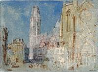 Rouen Cathedral, The Portail de Calende, Looking along the Rue du Change to the Tour de Beurre