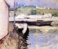 Fish Sheds and Schooner, Gloucester