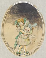 Girl with Christmas Presents