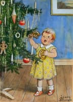 Girl by the Christmas Tree