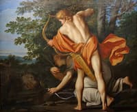 Story of Venus and Diana - Apollo and Diana Killing a Python