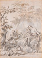Story of Venus and Diana - Venus Observing the Sleeping Adonis with Nymphs and Putti