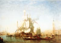 Venise, galions et gondoles dans le bassin de Saint-Marc