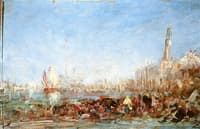 Venise, étude du quai des Esclavons