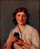 Girl with a Kitten