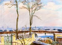 The Station at Moret-sur-Loing in the Snow