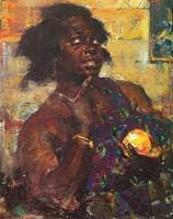 Black Woman with an Orange