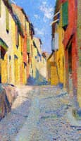 Rue ensoleillée à Collioure