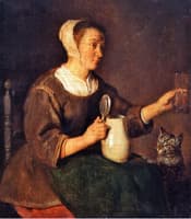 A Woman with a Glass and a Jug