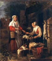 A Woman Selling Poultry and Fish