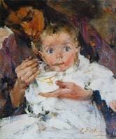 The Artist's Wife and Daughter