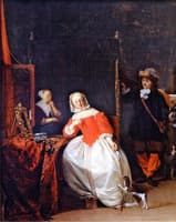 A Hunter Visiting a Woman at Her Toilet