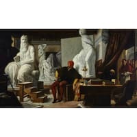 Michelangelo in His Studio, Visited by Pope Julius II