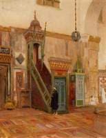 Interior of a Mosque or the Mimbar of the Great Mosque at Damascus