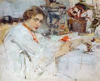 Portrait of O.M. Yaseneva at the Samovar