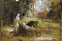 Study of a Garden Scene with a Pram