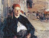 Woman Seated on a Trunk