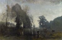 Morning Mist in Ville d'Avray:  A Cowgirl