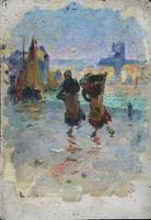 Two Girls Carrying Fish