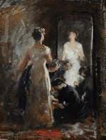 Study of a Lady Dressing