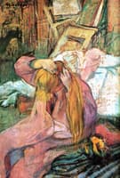 Woman Combing Her Hair