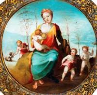 Charity Surrounded by Children with Dogs and Hobby Horses