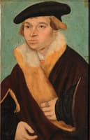 Portrait of a Clean Shaven Young Man in a Cloak