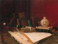 Still Life with Books, Clarinet and Music