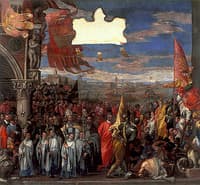 Palazzo Ducale (Maggior Consiglio) - Doge Andrea Contarini Returns from Chioggia
