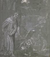 Sts Leonard, Marc and Francis of Assisi Receiving the Stigmata