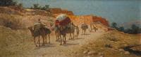 Passage d'une caravane à El-Kantara