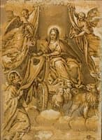 Virgin Mary Handing Scapular to Saint Simon Stock