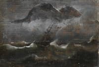 Sailing in coastal landscape