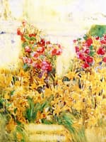 Tiger Lilies and Climbing Roses
