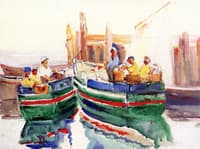 Fishing Boats at Dock, Gloucester, Massachusetts