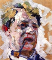 Self-Portrait with Pipe