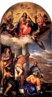 Virgin and Child in Glory with Sts Sebastian, John, Francis, Peter, Catherine and Elisabeth