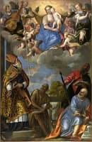 Madonna with Child Appearing to Sts Anthony, Paul the Hermit, Paul, and Peter