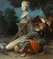 Garden Still Life with Implements, Vegetables, Dead Game and a Bust of Ceres