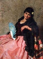 Spanish Lady Holding a Fan