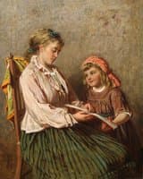 Seated Woman And Child