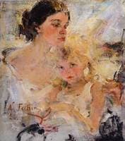 Mrs Fechin with her Daughter