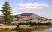 Fishing on Fairlee Pond, Vermont