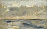 Cloud bank over a choppy sea
