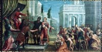 St Lawrence Altarpiece (predella) - St. Lawrence Brings the Poor to Prefect Valerian
